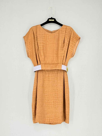 Pre - loved PHILLIP LIM Brown Size US 8 Knee Length Dress at Reems Closet