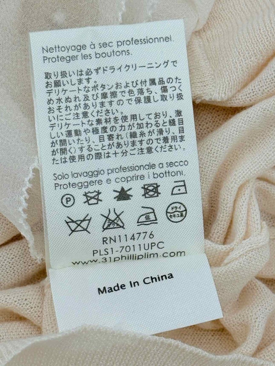 Pre - loved PHILLIP LIM Cream Size Small Cardigan at Reems Closet