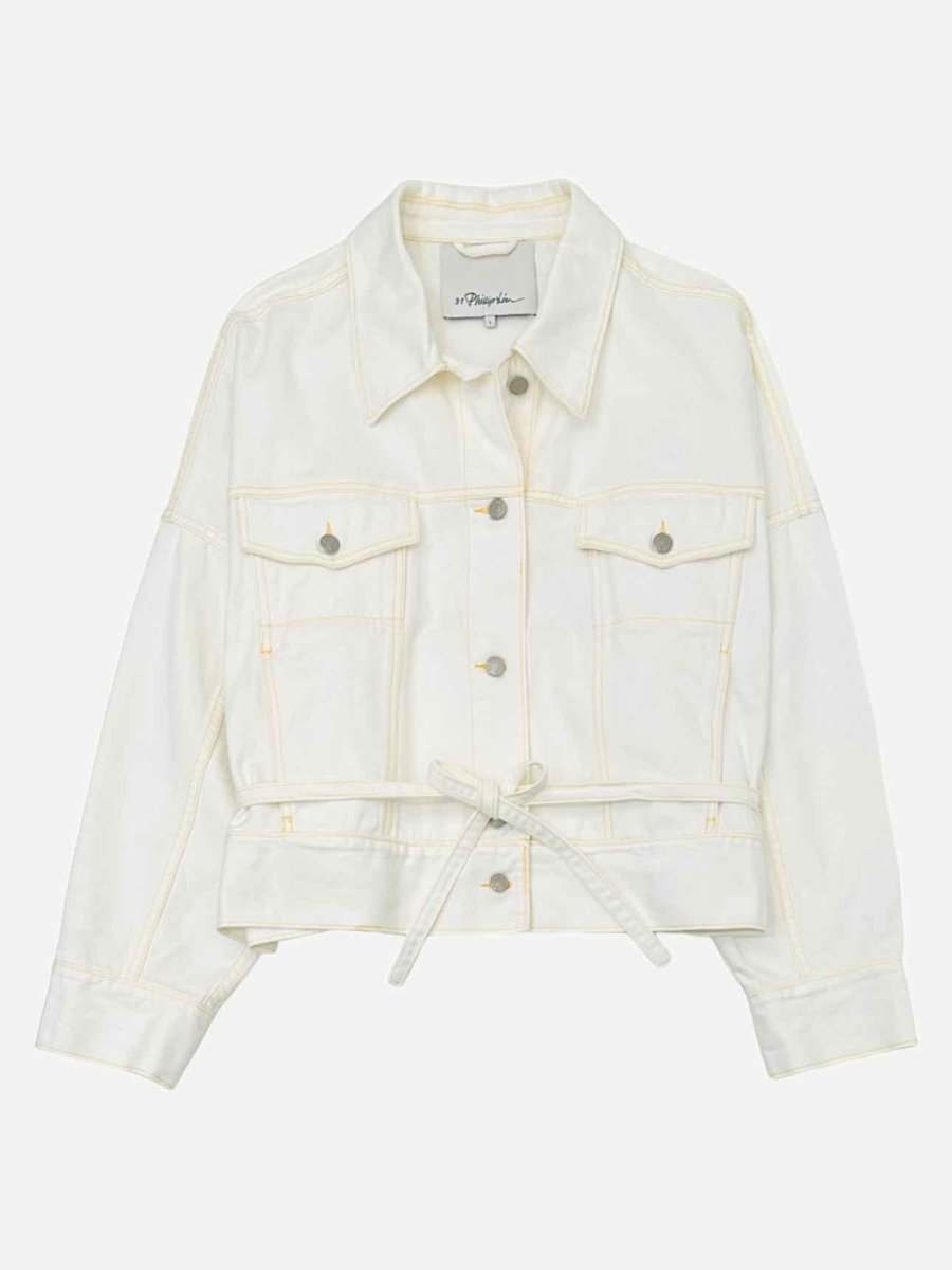 Pre - loved PHILLIP LIM Denim White Jacket at Reems Closet