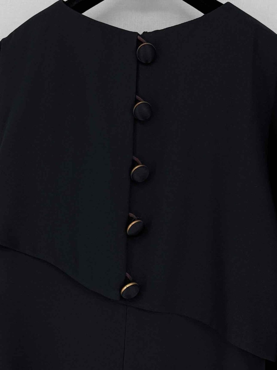 Pre - loved PIERRE BALMAIN Black Size US 10 Blouse at Reems Closet