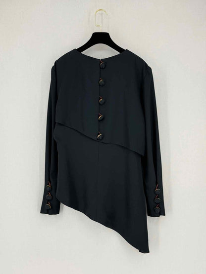 Pre - loved PIERRE BALMAIN Black Size US 10 Blouse at Reems Closet