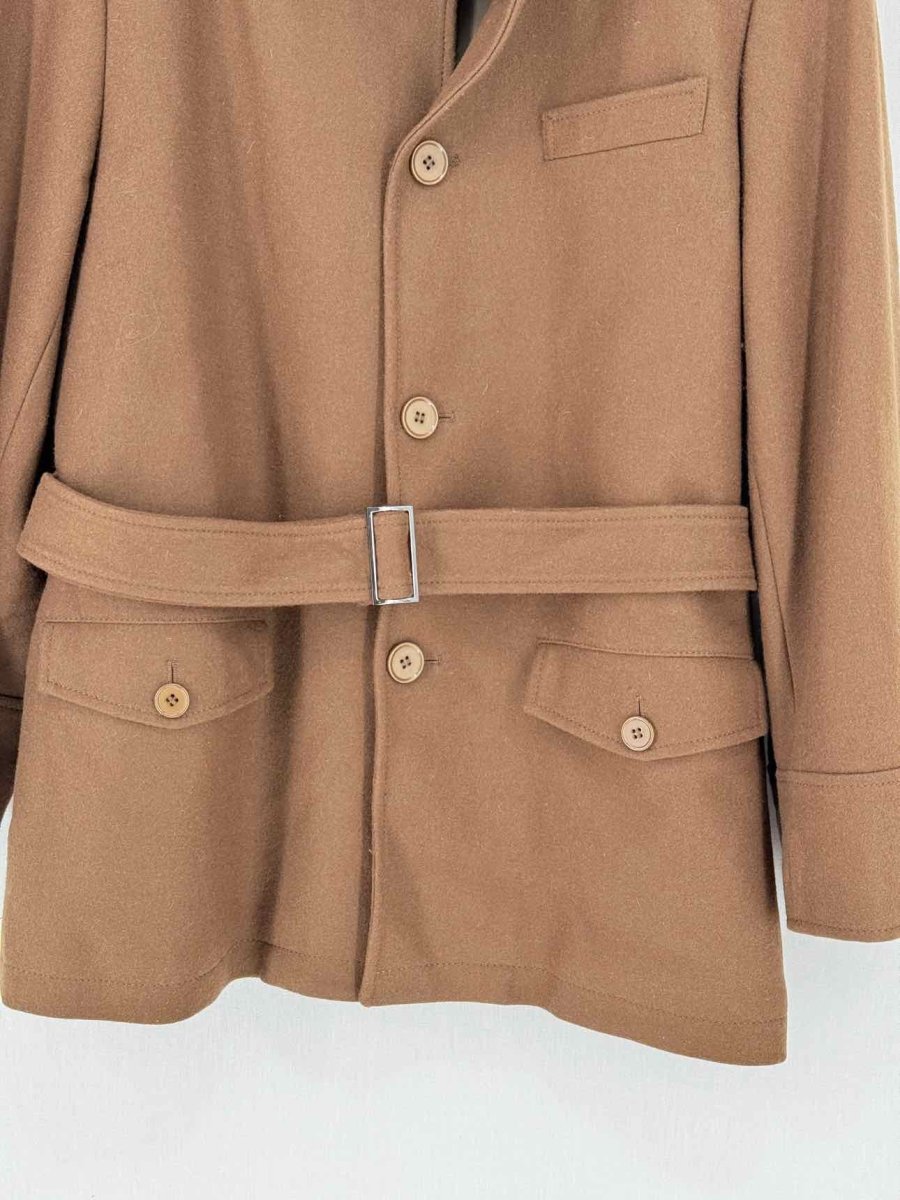 Pre - loved PIERRE CARDIN Belted Brown Size 50 Coat at Reems Closet