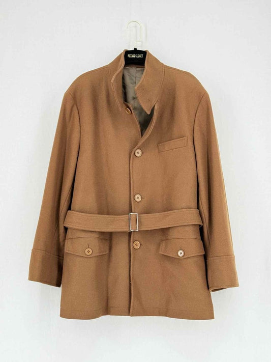 Pre - loved PIERRE CARDIN Belted Brown Size 50 Coat at Reems Closet