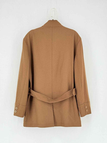 Pre - loved PIERRE CARDIN Belted Brown Size 50 Coat at Reems Closet