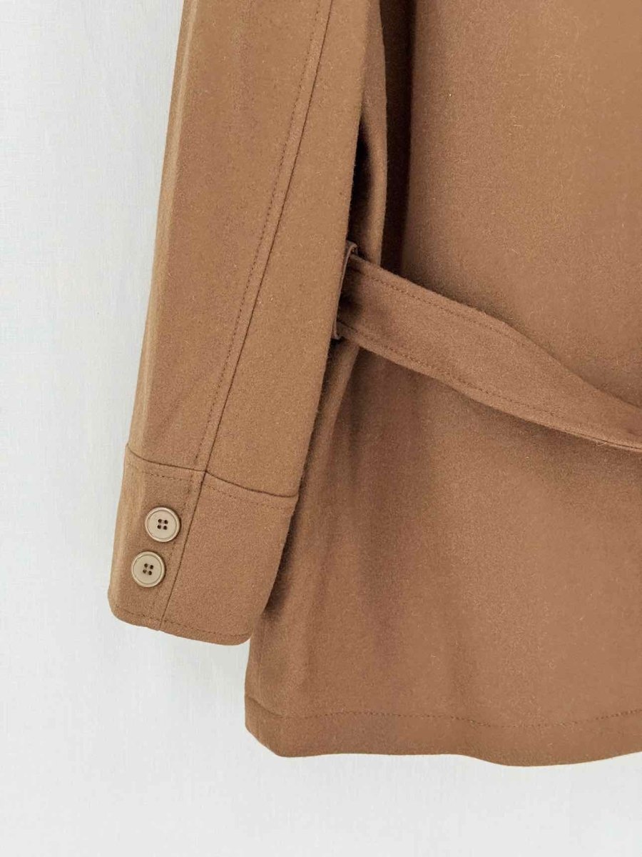 Pre - loved PIERRE CARDIN Belted Brown Size 50 Coat at Reems Closet