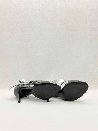 Pre-loved PIERRE HARDY Black & Silver Size EU 37.5 Heeled Sandals at Reems Closet