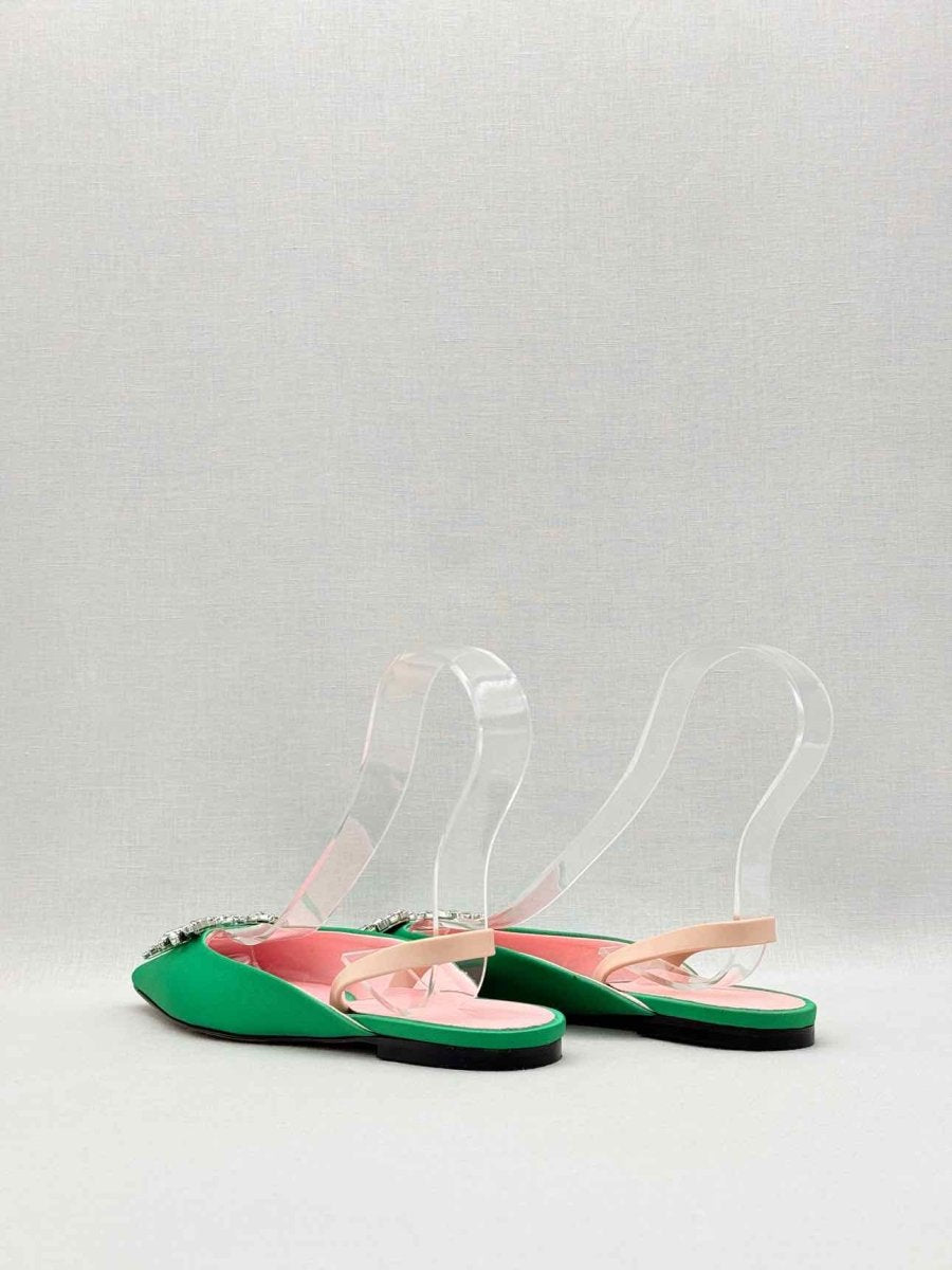 Pre-loved PIFERI Drizella Green Size EU 37 Mules at Reems Closet
