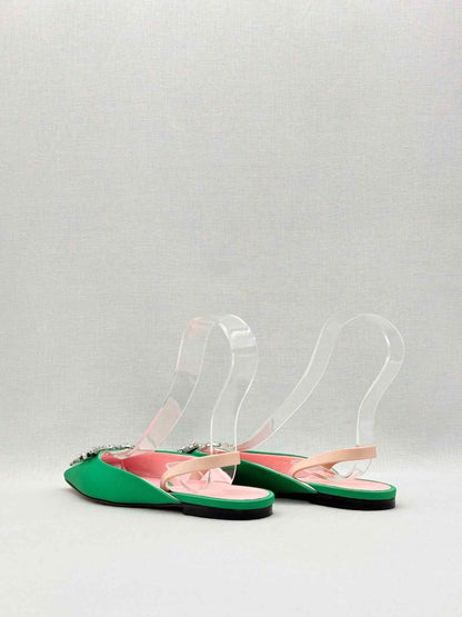 Pre-loved PIFERI Drizella Green Size EU 37 Mules at Reems Closet