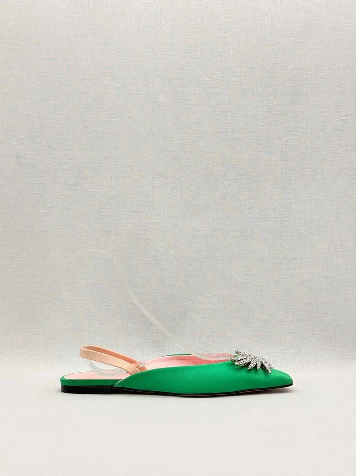 Pre-loved PIFERI Drizella Green Size EU 37 Mules at Reems Closet
