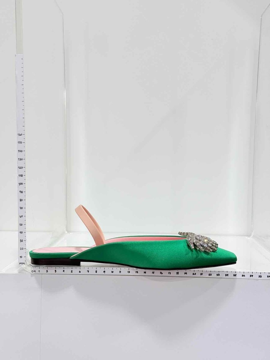 Pre-loved PIFERI Drizella Green Size EU 37 Mules at Reems Closet