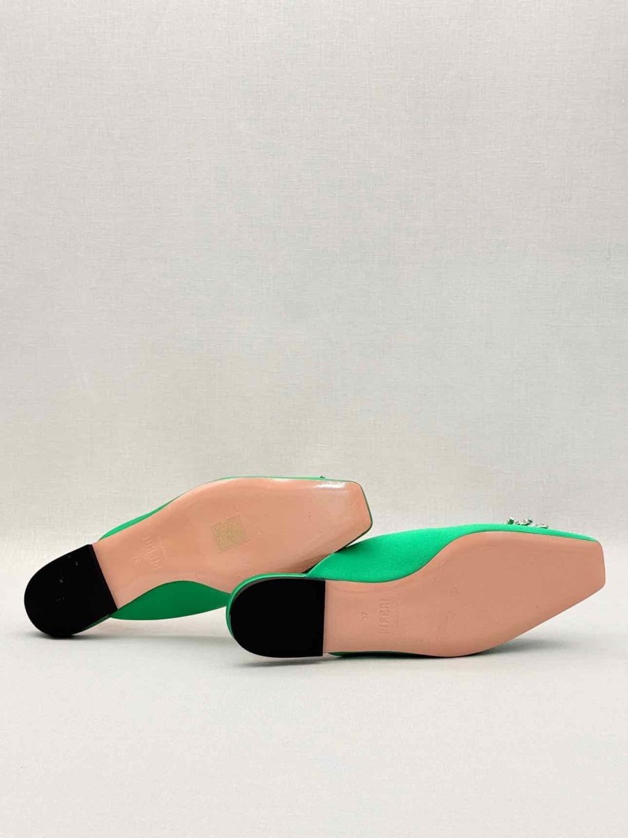 Pre-loved PIFERI Drizella Green Size EU 37 Mules at Reems Closet