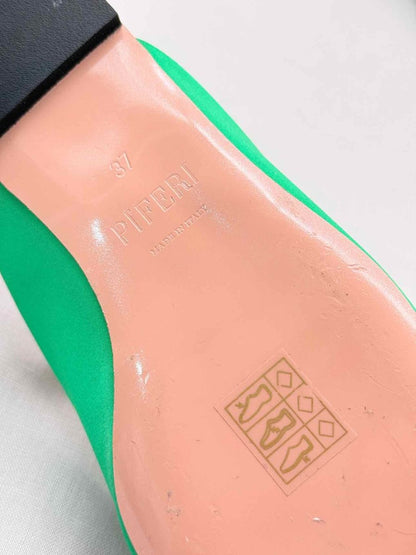 Pre-loved PIFERI Drizella Green Size EU 37 Mules at Reems Closet