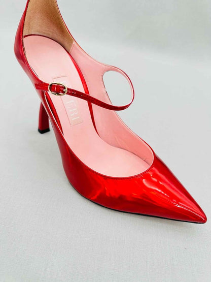 Pre - loved PIFERI Mary Jane Red Size EU 38.5 Pumps at Reems Closet