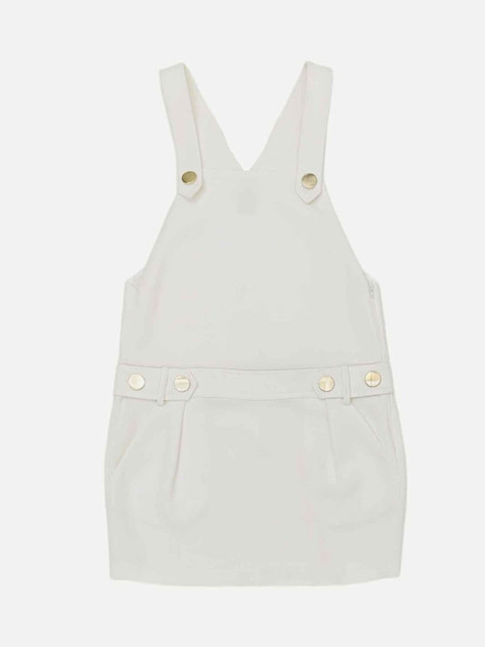 Pre - loved PINKO Overall White Mini Dress at Reems Closet