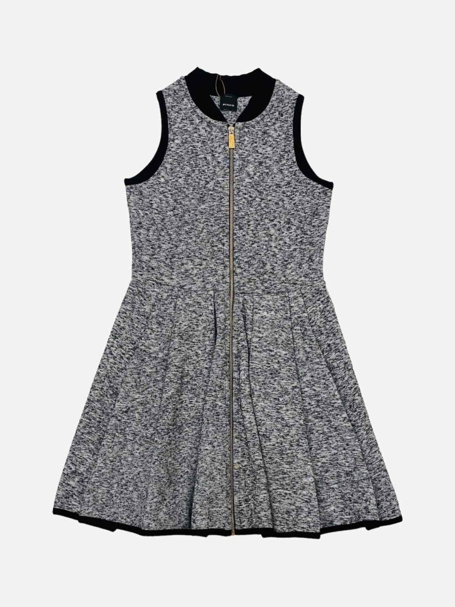 Pre - loved PINKO Sleeveless Black & Grey Mini Dress at Reems Closet