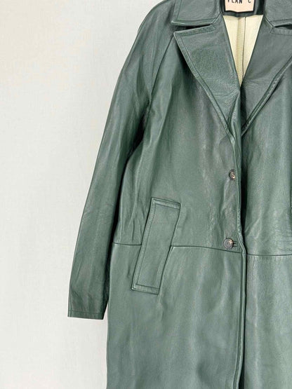 Pre - loved PLAN C Dark Green Size US 4 Coat at Reems Closet