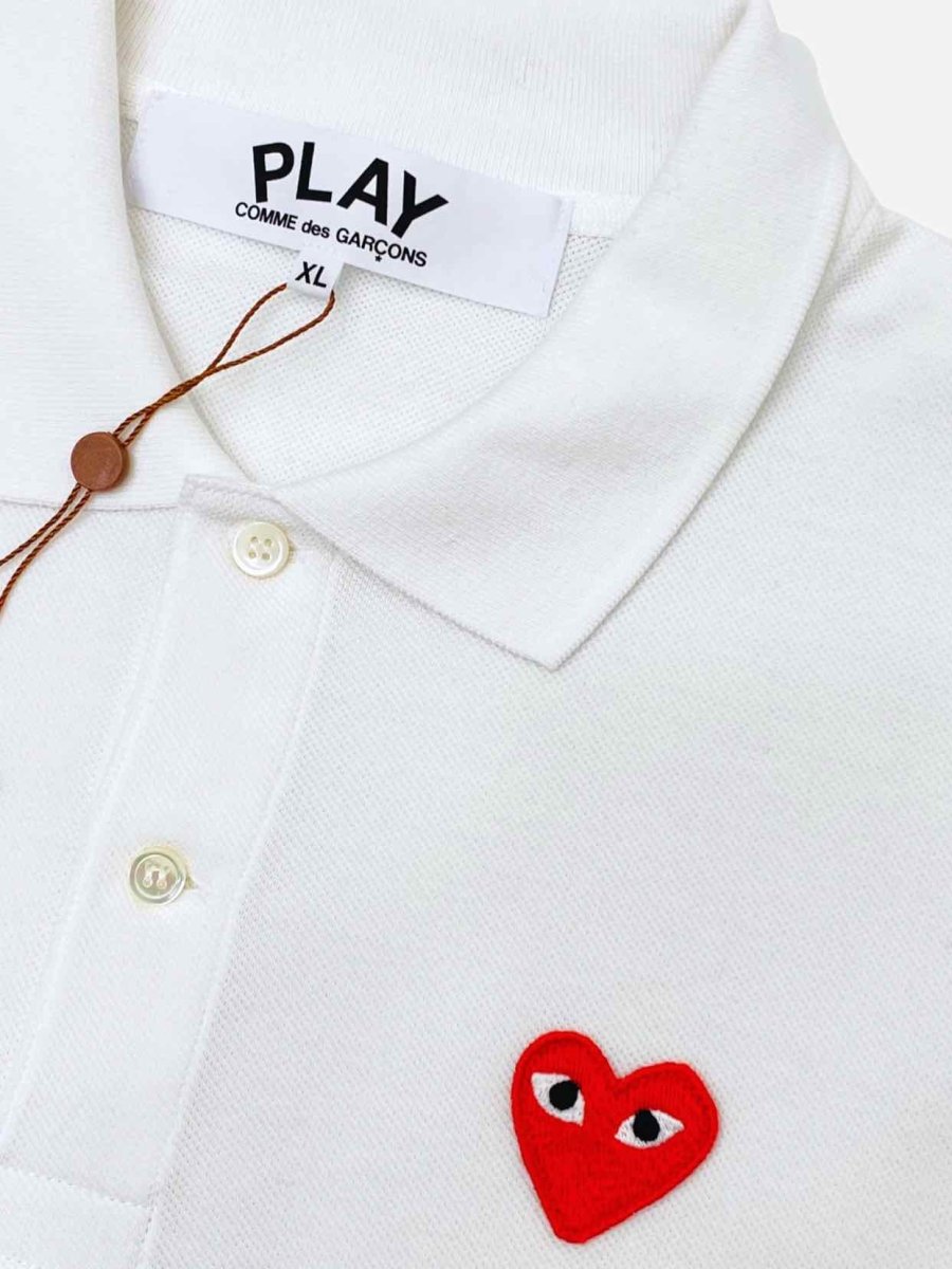 Pre - loved PLAY White Polo Shirt at Reems Closet