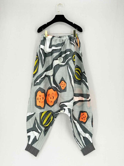 Pre - loved PLEATS PLEASE ISSEY MIYAKE Bounce Printed Pants XXLarge at Reems Closet