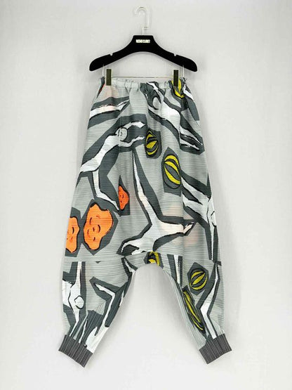 Pre - loved PLEATS PLEASE ISSEY MIYAKE Bounce Printed Pants XXLarge at Reems Closet