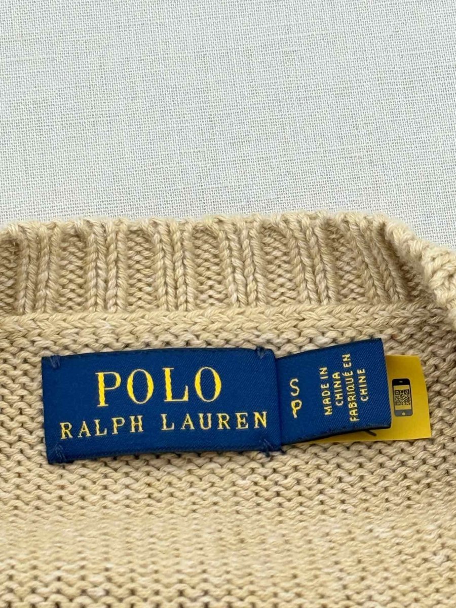 Pre - loved POLO RALPH LAUREN Beige Printed Size Small Jumper at Reems Closet