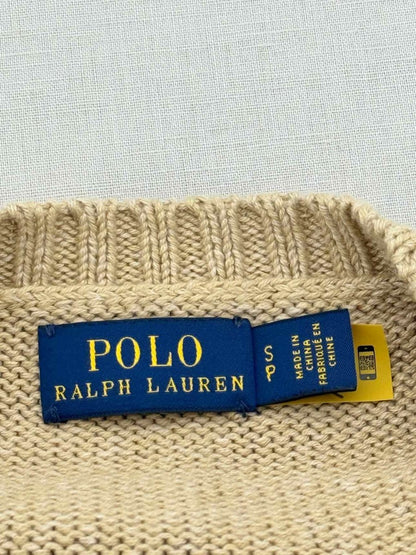 Pre - loved POLO RALPH LAUREN Beige Printed Size Small Jumper at Reems Closet