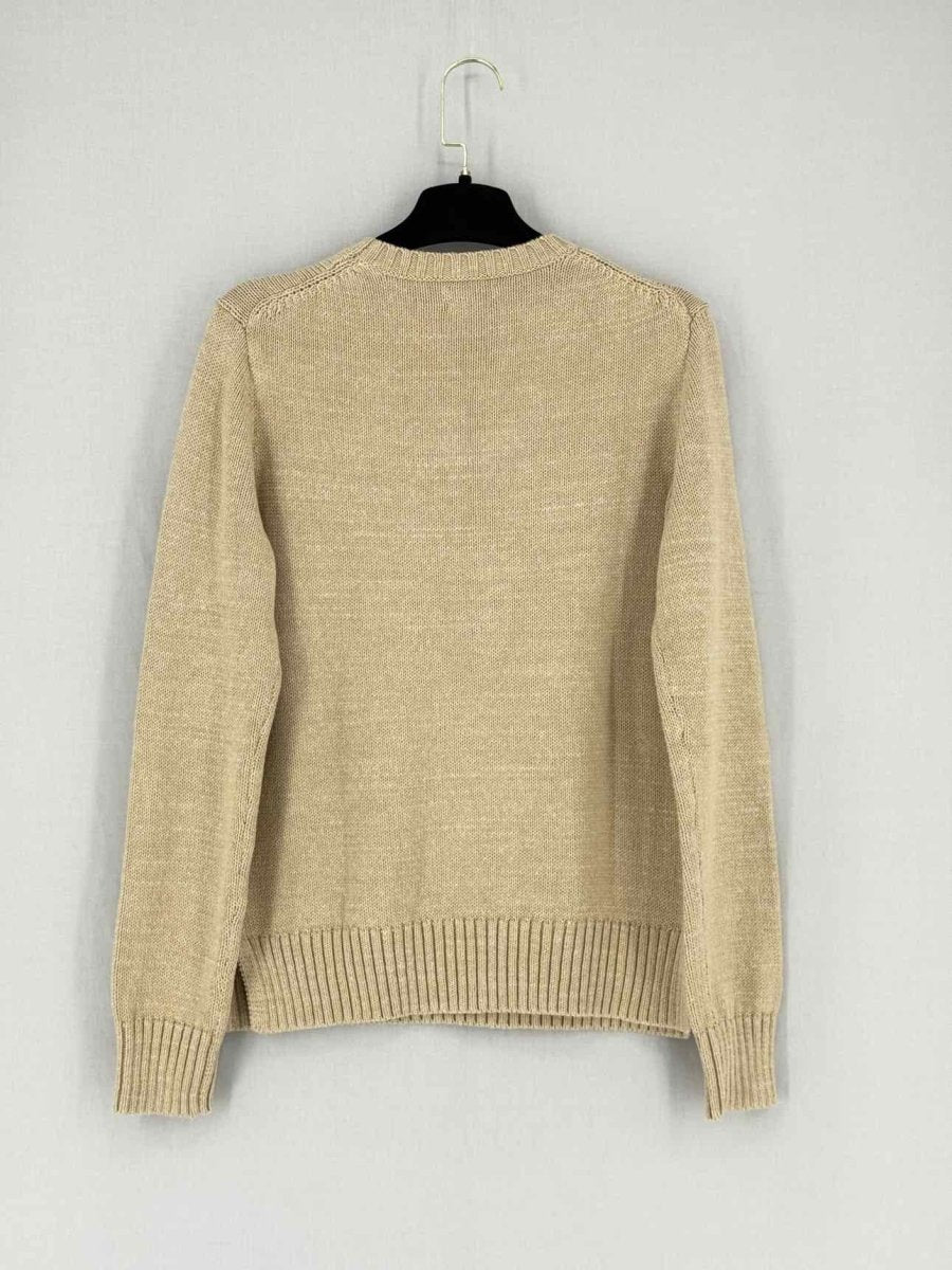 Pre - loved POLO RALPH LAUREN Beige Printed Size Small Jumper at Reems Closet