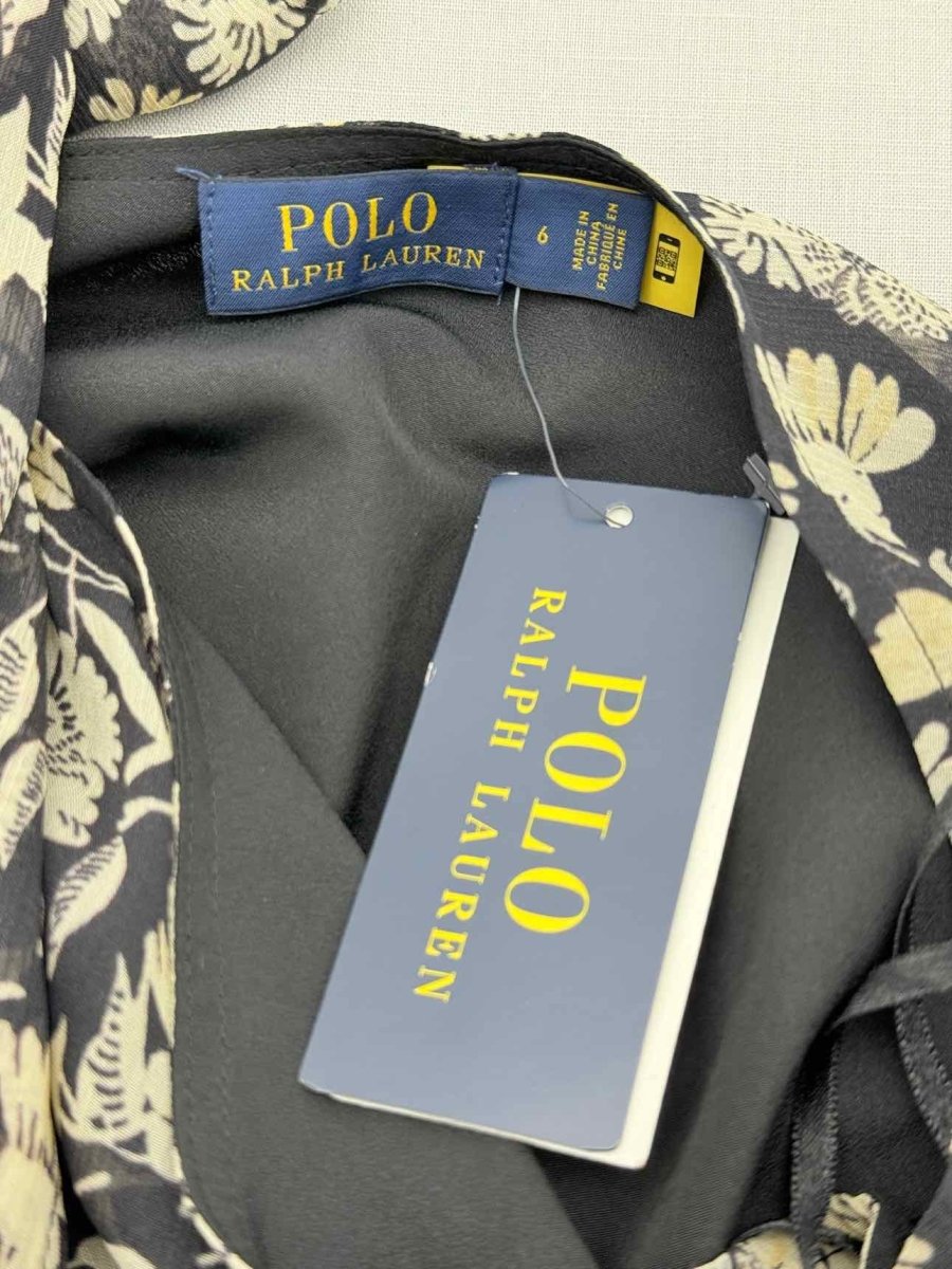 Pre - loved POLO RALPH LAUREN Black Multicolor Size US 6 Blouse at Reems Closet