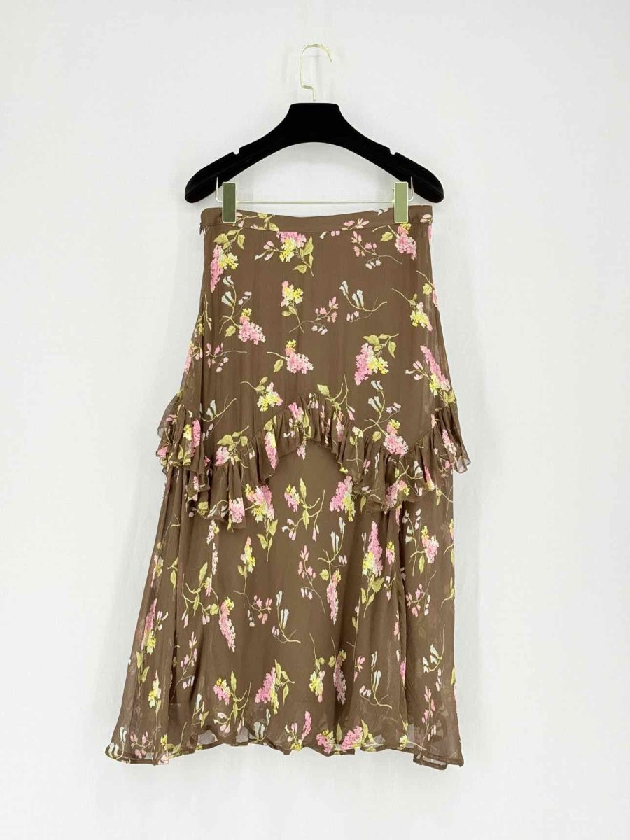 Pre - loved POLO RALPH LAUREN Brown Multicolor Size US 6 Midi Skirt at Reems Closet