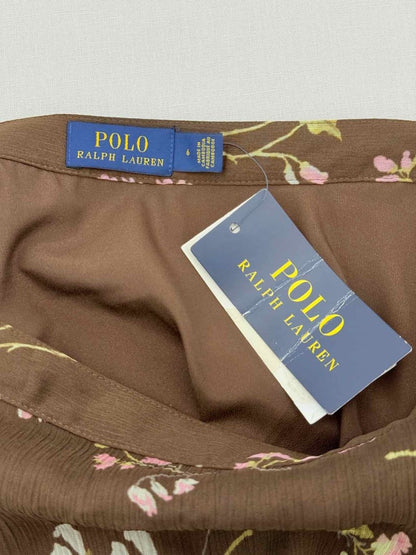 Pre - loved POLO RALPH LAUREN Brown Multicolor Size US 6 Midi Skirt at Reems Closet