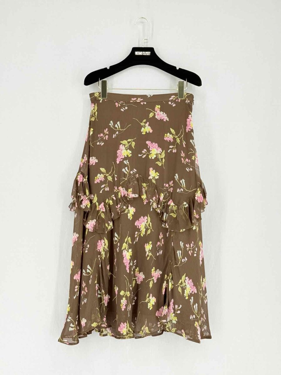 Pre - loved POLO RALPH LAUREN Brown Multicolor Size US 6 Midi Skirt at Reems Closet