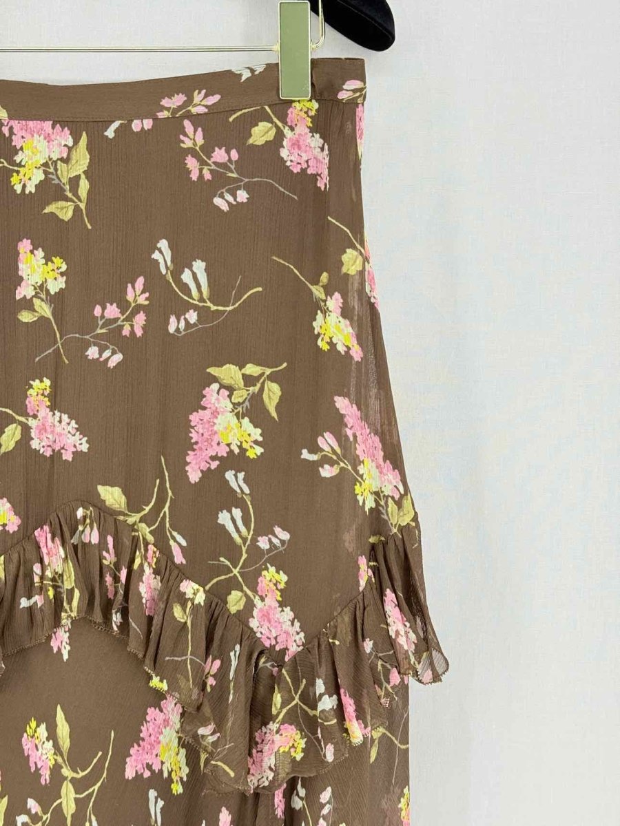 Pre - loved POLO RALPH LAUREN Brown Multicolor Size US 6 Midi Skirt at Reems Closet