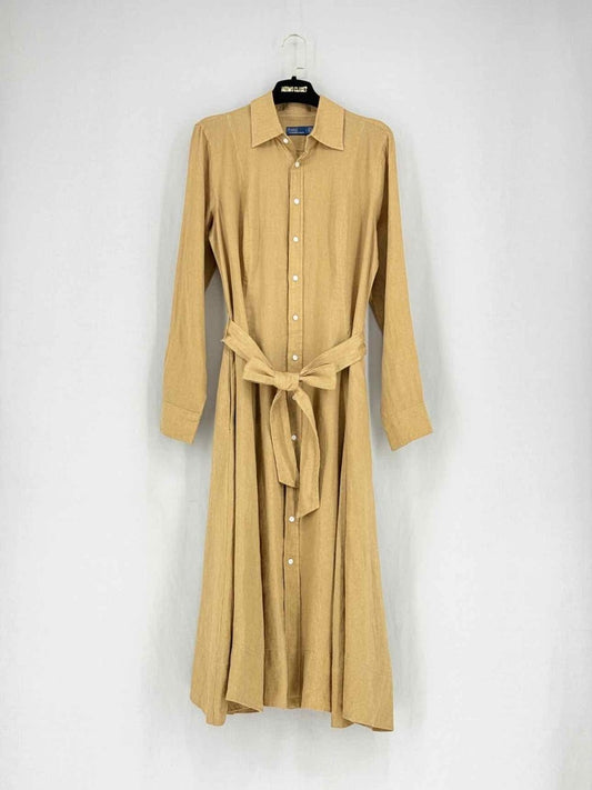 Pre - loved POLO RALPH LAUREN Camel Size US 4 Midi Dress at Reems Closet
