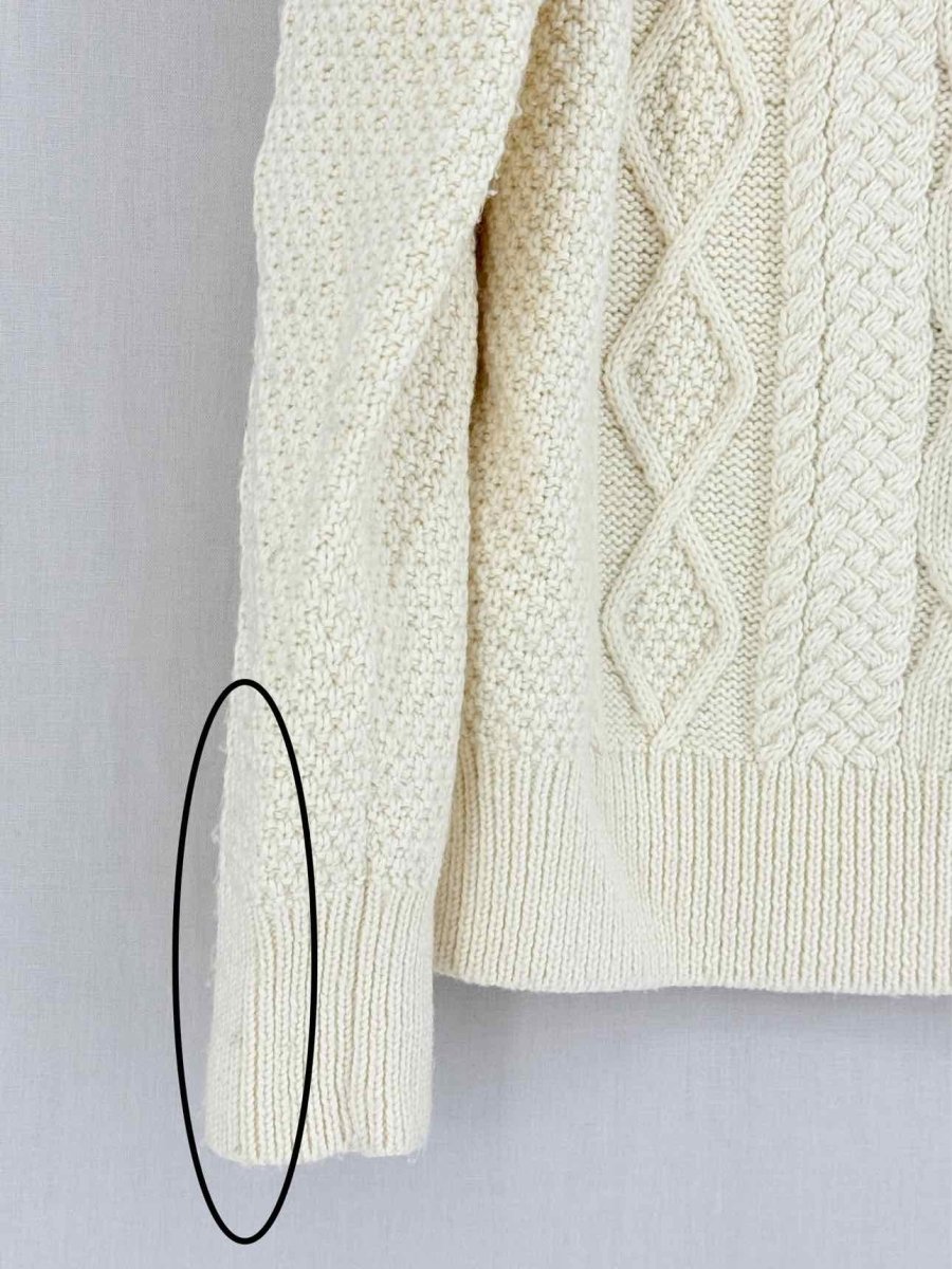 Pre - loved POLO RALPH LAUREN Cream Cable Knit Size Small Sweater at Reems Closet