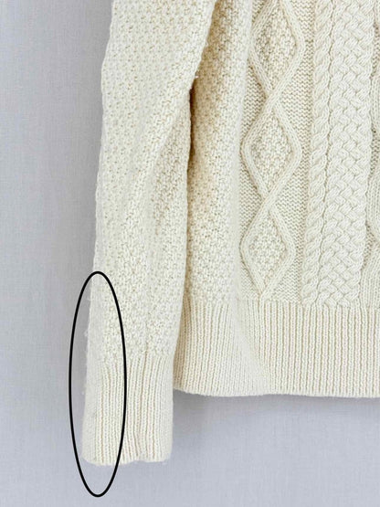 Pre - loved POLO RALPH LAUREN Cream Cable Knit Size Small Sweater at Reems Closet