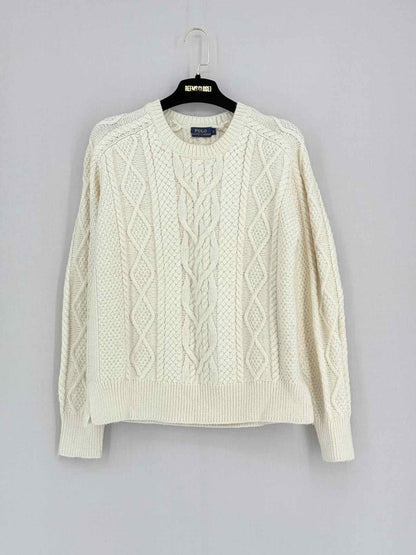 Pre - loved POLO RALPH LAUREN Cream Cable Knit Size Small Sweater at Reems Closet