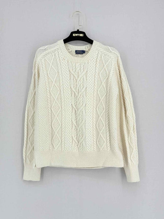Pre - loved POLO RALPH LAUREN Cream Cable Knit Size Small Sweater at Reems Closet