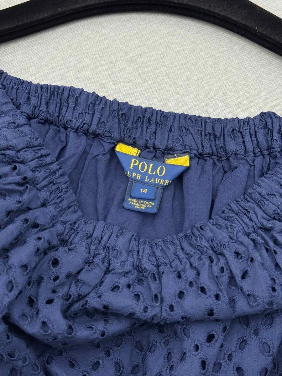 Pre-loved POLO RALPH LAUREN Navy Blue Size US 14 Short Dress at Reems Closet