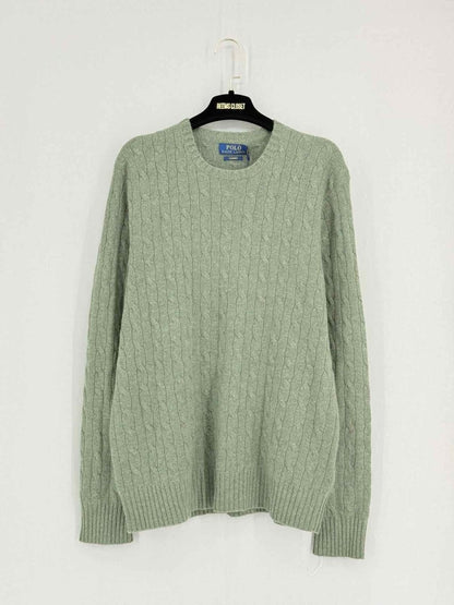 Pre - loved POLO RALPH LAUREN Olive Cable Knit Size XLarge Sweater at Reems Closet
