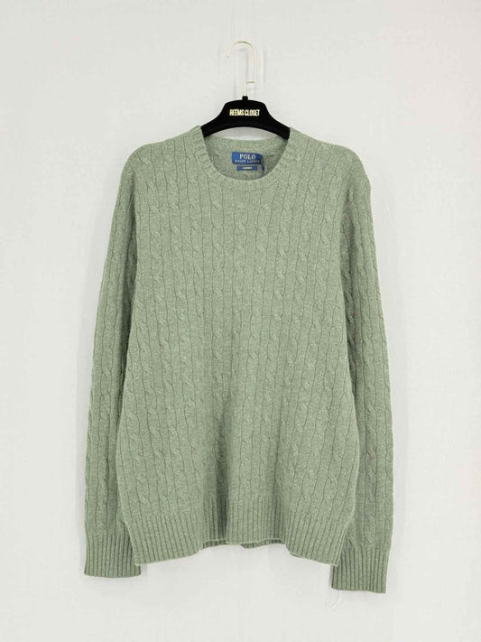 Pre - loved POLO RALPH LAUREN Olive Cable Knit Size XLarge Sweater at Reems Closet