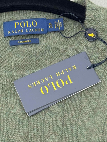 Pre - loved POLO RALPH LAUREN Olive Cable Knit Size XLarge Sweater at Reems Closet