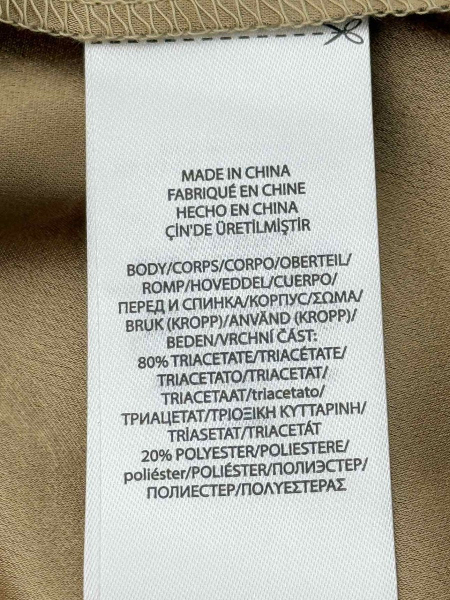 Pre - loved POLO RALPH LAUREN Ruched Beige Size US 4 Midi Skirt at Reems Closet