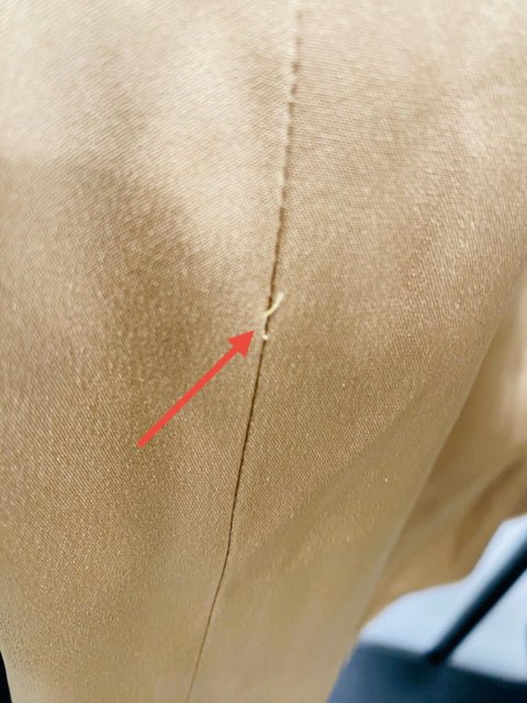 Pre - loved POLO RALPH LAUREN Ruched Beige Size US 4 Midi Skirt at Reems Closet