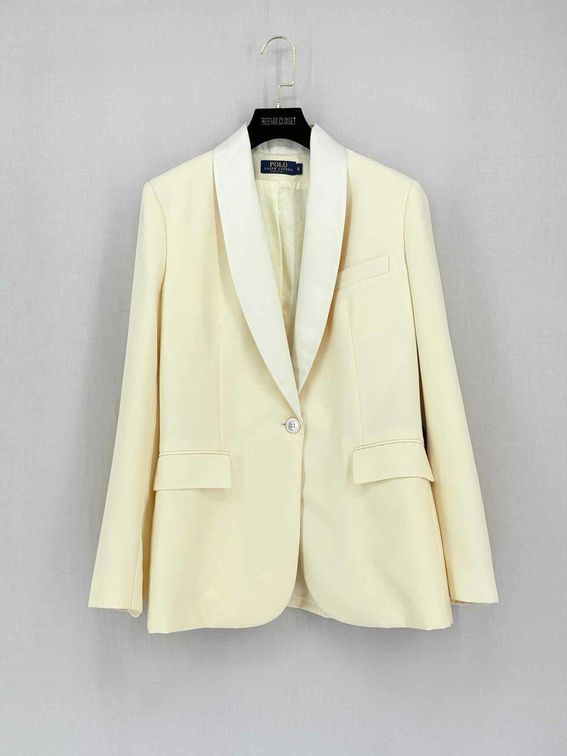 Pre-loved POLO RALPH LAUREN Tuxedo Cream Size US 6 Jacket at Reems Closet