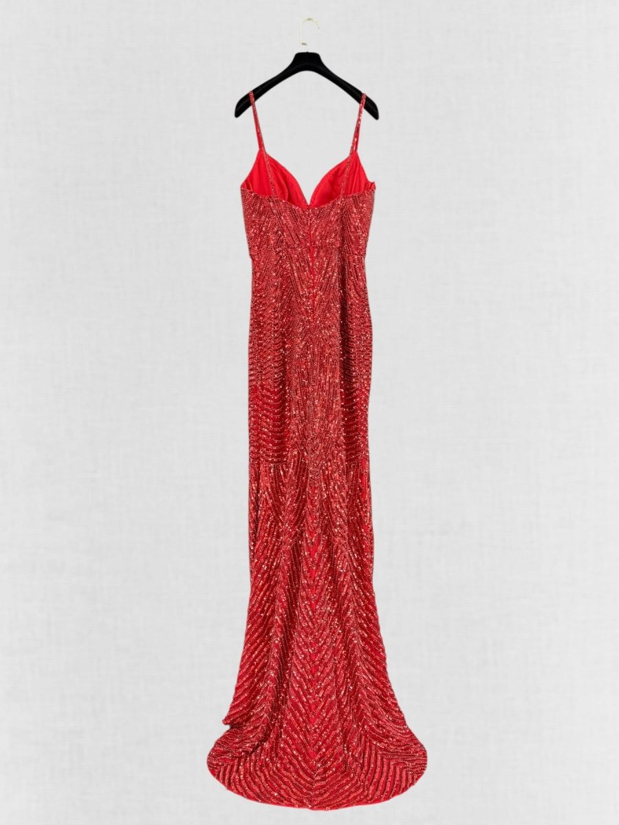 Pre - loved PORTIA & SCARLETT Red Size US 6 Long Dress at Reems Closet