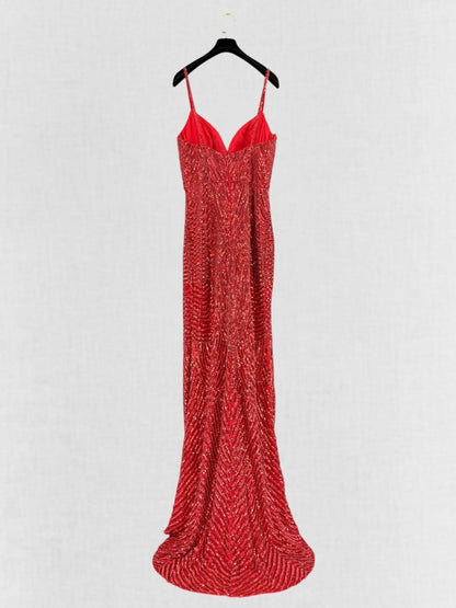 Pre - loved PORTIA & SCARLETT Red Size US 6 Long Dress at Reems Closet