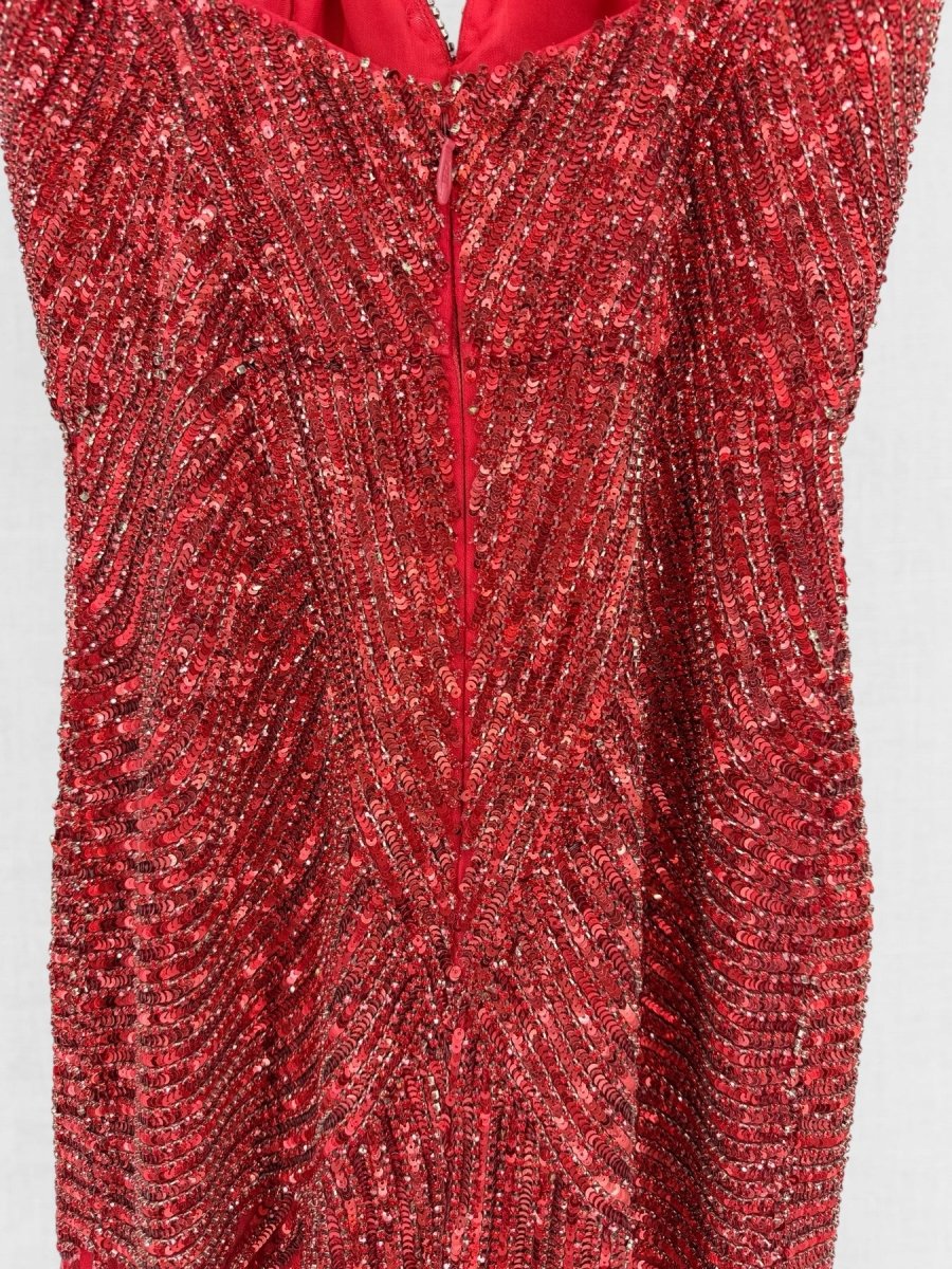 Pre - loved PORTIA & SCARLETT Red Size US 6 Long Dress at Reems Closet