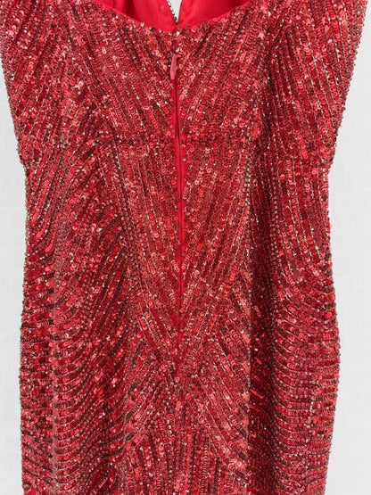 Pre - loved PORTIA & SCARLETT Red Size US 6 Long Dress at Reems Closet
