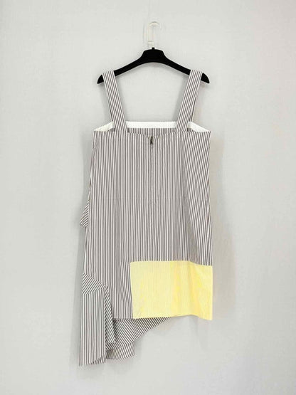 Pre-loved PORTS 1961 Brown & White Striped Size US 8 Short Dress at Reems Closet