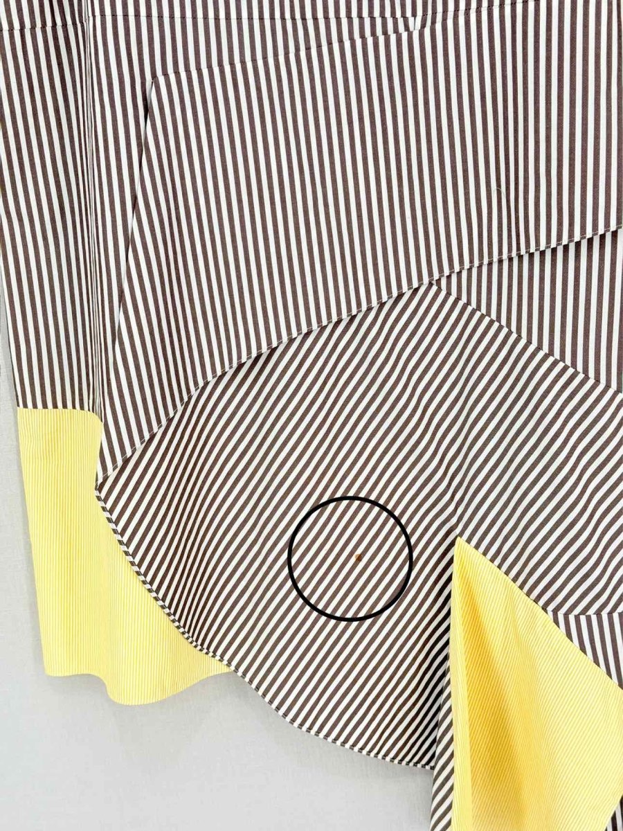 Pre-loved PORTS 1961 Brown & White Striped Size US 8 Short Dress at Reems Closet