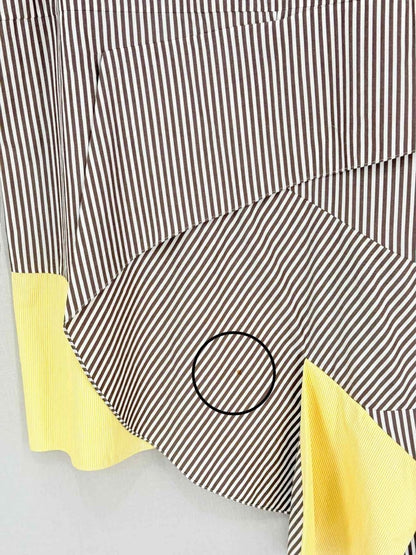 Pre-loved PORTS 1961 Brown & White Striped Size US 8 Short Dress at Reems Closet
